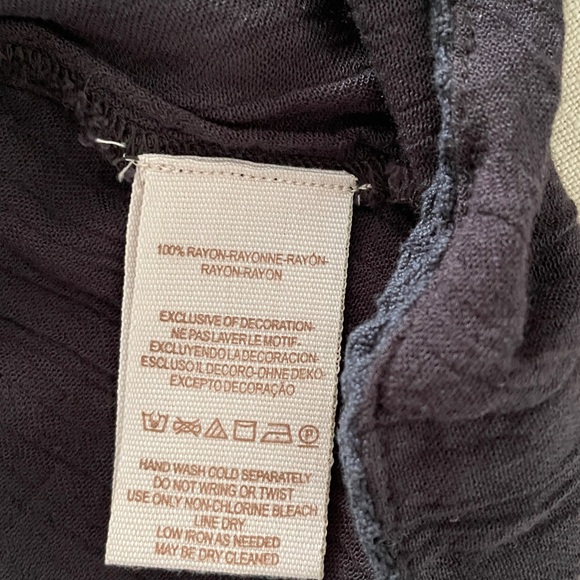 Free People tank top vest XS lace mesh charcoal black - Picture 9 of 10